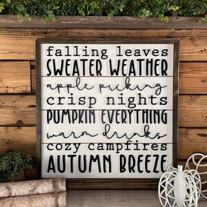 Fall Decor | Fall Decor for Front Porch | Fall Signs for Home | Fall Signs Wooden | Fall Signs Decor | Autumn Decor | Fall Subway Art