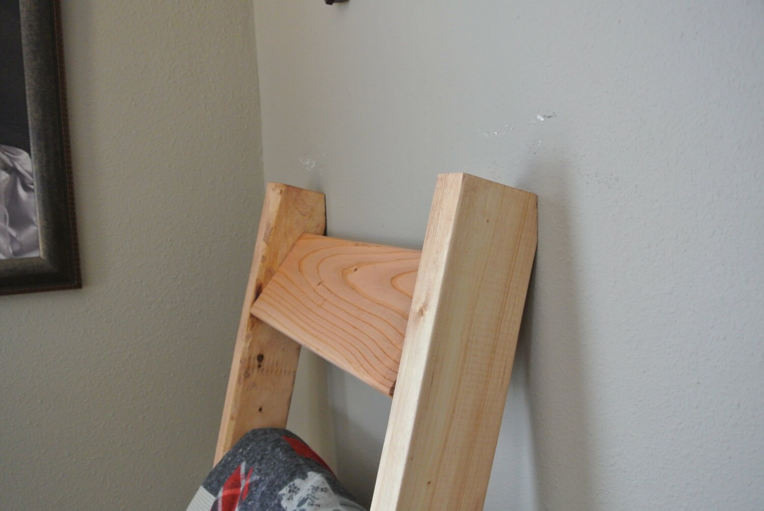 Black Wooden Blanket Ladder Rustic Country Decor Blanket Etsy