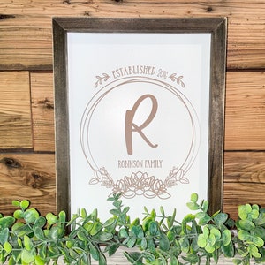 Family Name Sign | Personalized Wood Sign | Established Family Sign | Wedding Gift | Last Name Sign | Anniversary Gifts | Established Sign