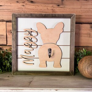 Personalized Dog Leash Holder for Wall | Custom Dog Leash Hanger | Wall Mounted Dog Leash Holder | Wood Dog Leash Holder | Pet Supplies
