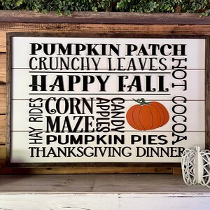 Fall Decor | Fall Decor for Front Porch | Fall Signs for Home | Fall Signs Wooden | Fall Signs Decor | Autumn Decor | Fall Subway Art