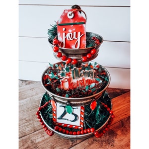 Tiered Tray Decor Christmas | Tiered Tray Decor | Tiered Tray Decor Bundle | Tiered Tray Signs | Tier Tray DIY Kit