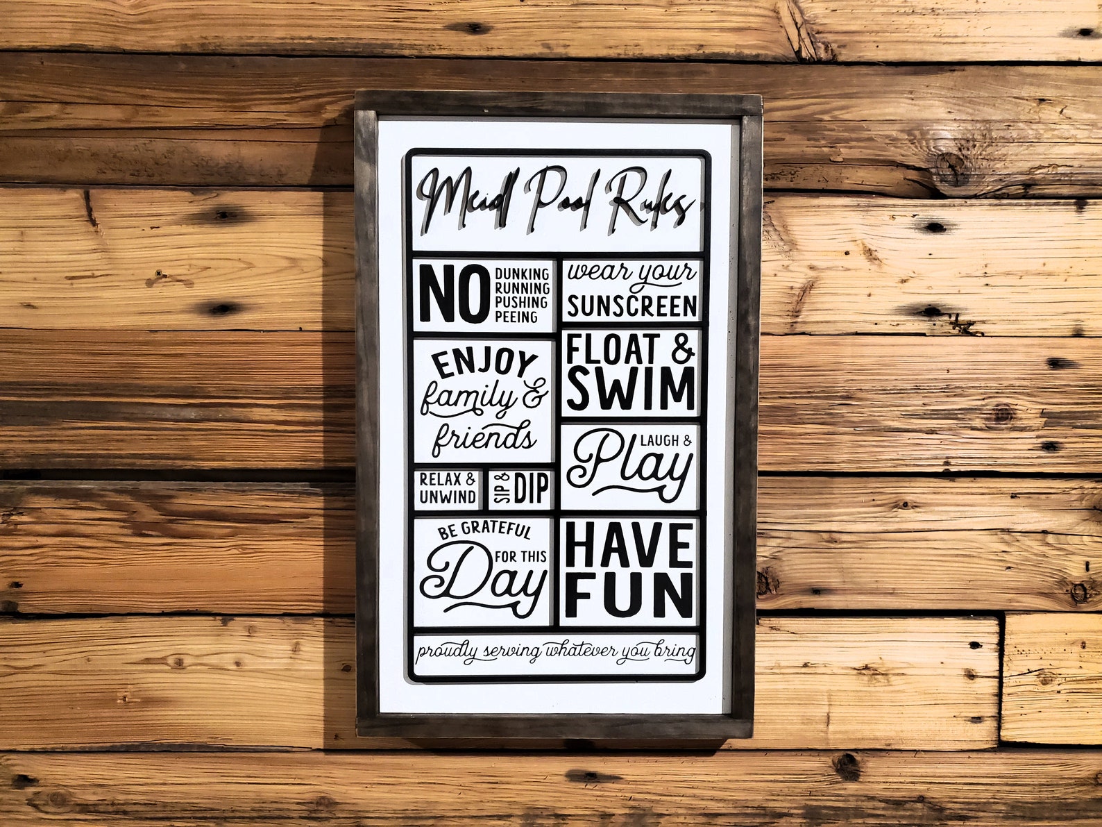 Pool Rules Sign Personalized Farmhouse Home Decor - Etsy