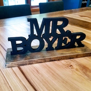 Teacher Name Sign | Teacher Name Plate for Desk | Male Teacher Gift | Gift for Teacher | Teacher Christmas Gifts | Personalized Teacher Gift