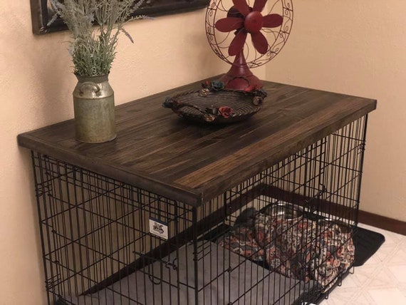 Dog Kennel Wood Table Top Dog Kennel Cover Farmhouse Dog Etsy