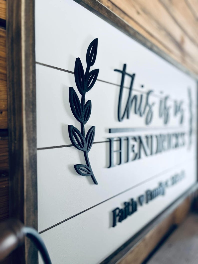 Personalized "this is Us" Family Name Sign: Farmhouse Style Wall Decor ...