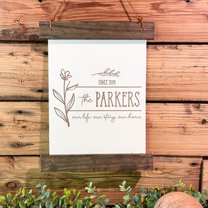 Family Name Sign | Personalized Wood Sign | Established Family Sign | Wedding Gift | Last Name Sign | Anniversary Gifts | Established Sign
