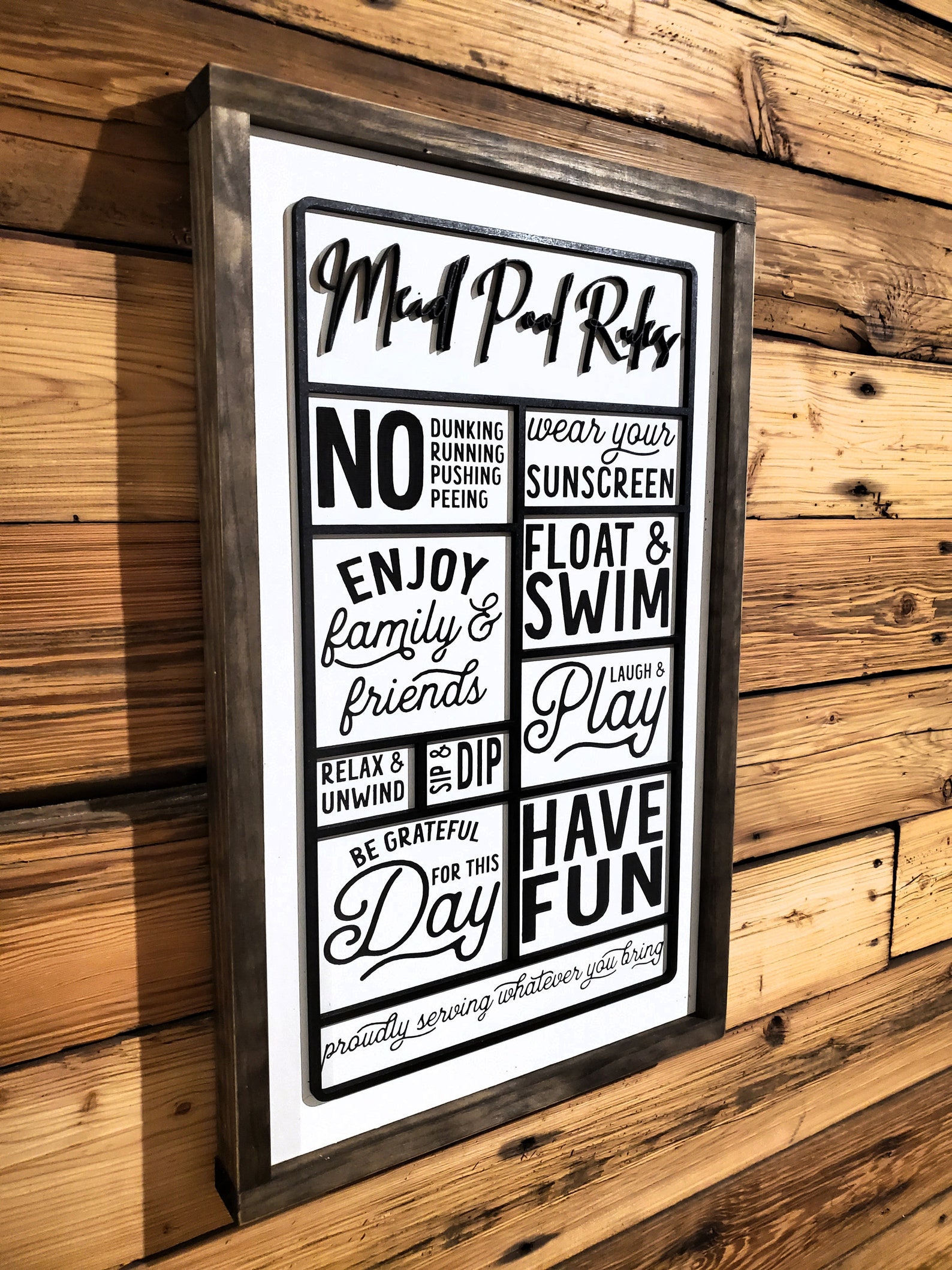 Pool Rules Sign Personalized Farmhouse Home Decor - Etsy