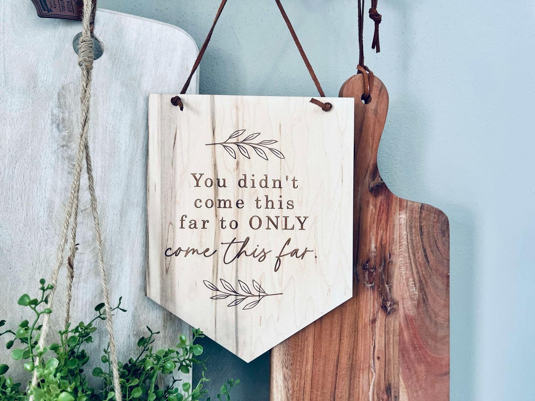 Engraved Maple Wood Inspirational Sign - Rustic Home Decor With ...