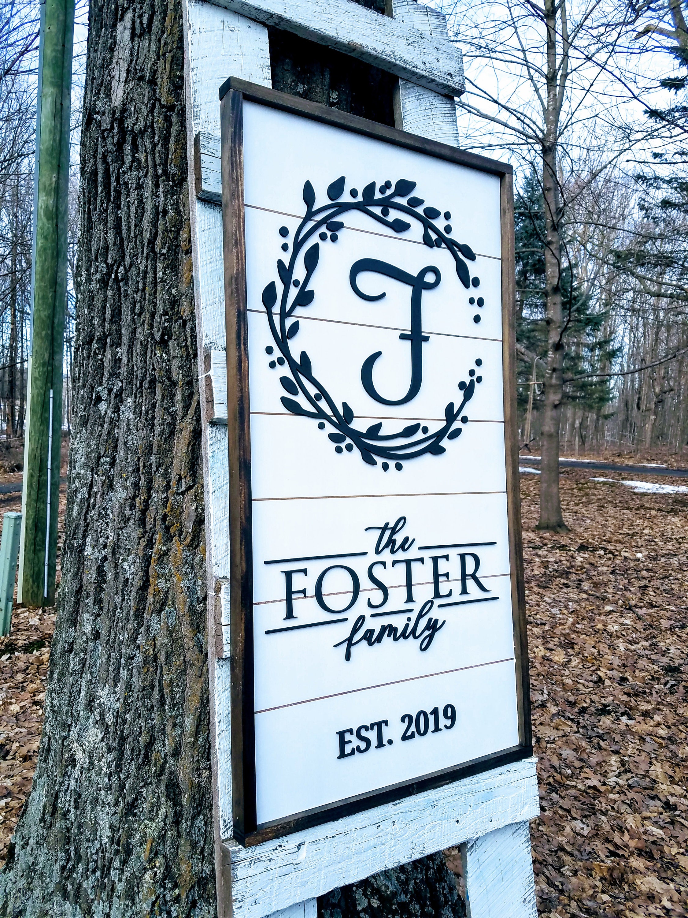 Personalized Family Name Sign: 3D Raised Letter Shiplap Wall Art - Etsy