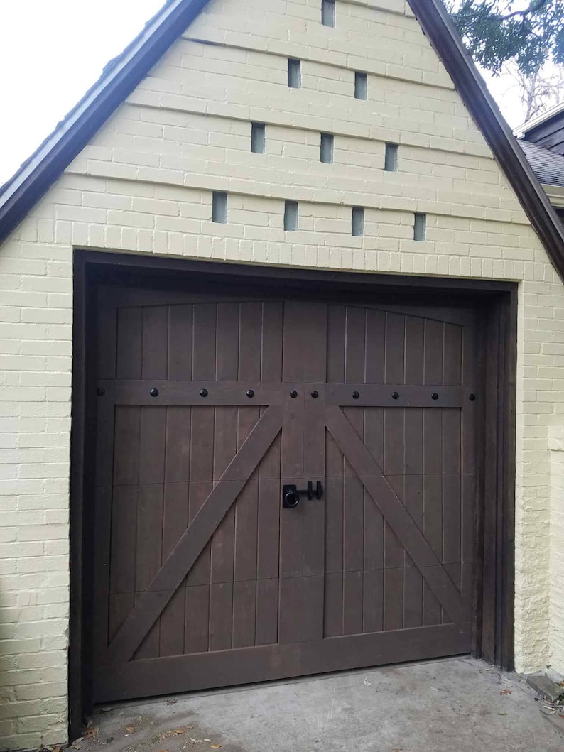 Customizable Cedar Garage Door Etsy