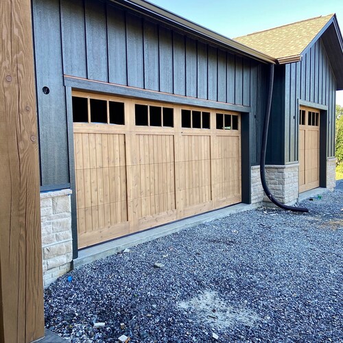 Carriage Looking Cedar Garage Doors Etsy