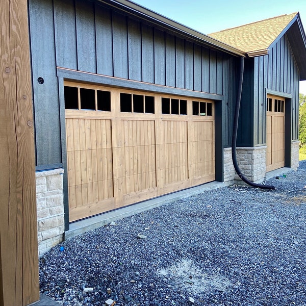 Carriage Looking Cedar Garage doors