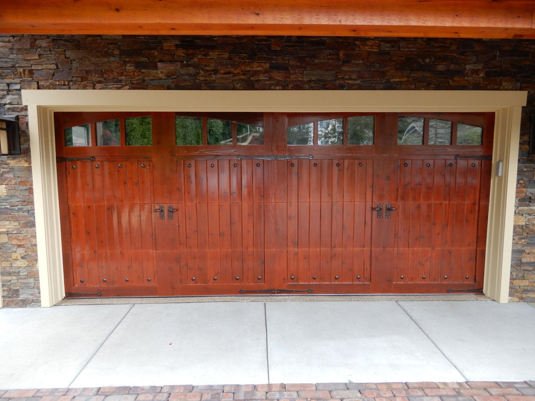 Craftsman Style Wooden Garage Door Etsy