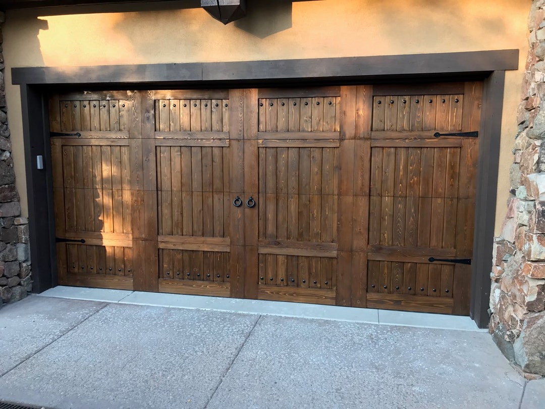 Castle Style Solid Wooden Garage Doors Etsy
