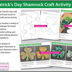 Shamrock Doodle Art: St. Patrick's Day Craft Activity (instant Download ...