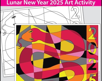 Actividades artísticas del Año de la Serpiente: Imprimibles del Año Nuevo Lunar 2025