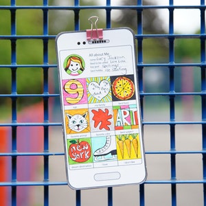 All About Me Back to School Printable Cell Phone Art and Writing ...