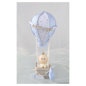 Bimbo in Mongolfiera Cake Topper Personalizzabile