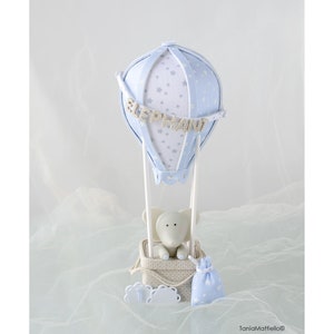 Elefante in Mongolfiera Cake Topper Personalizzabile