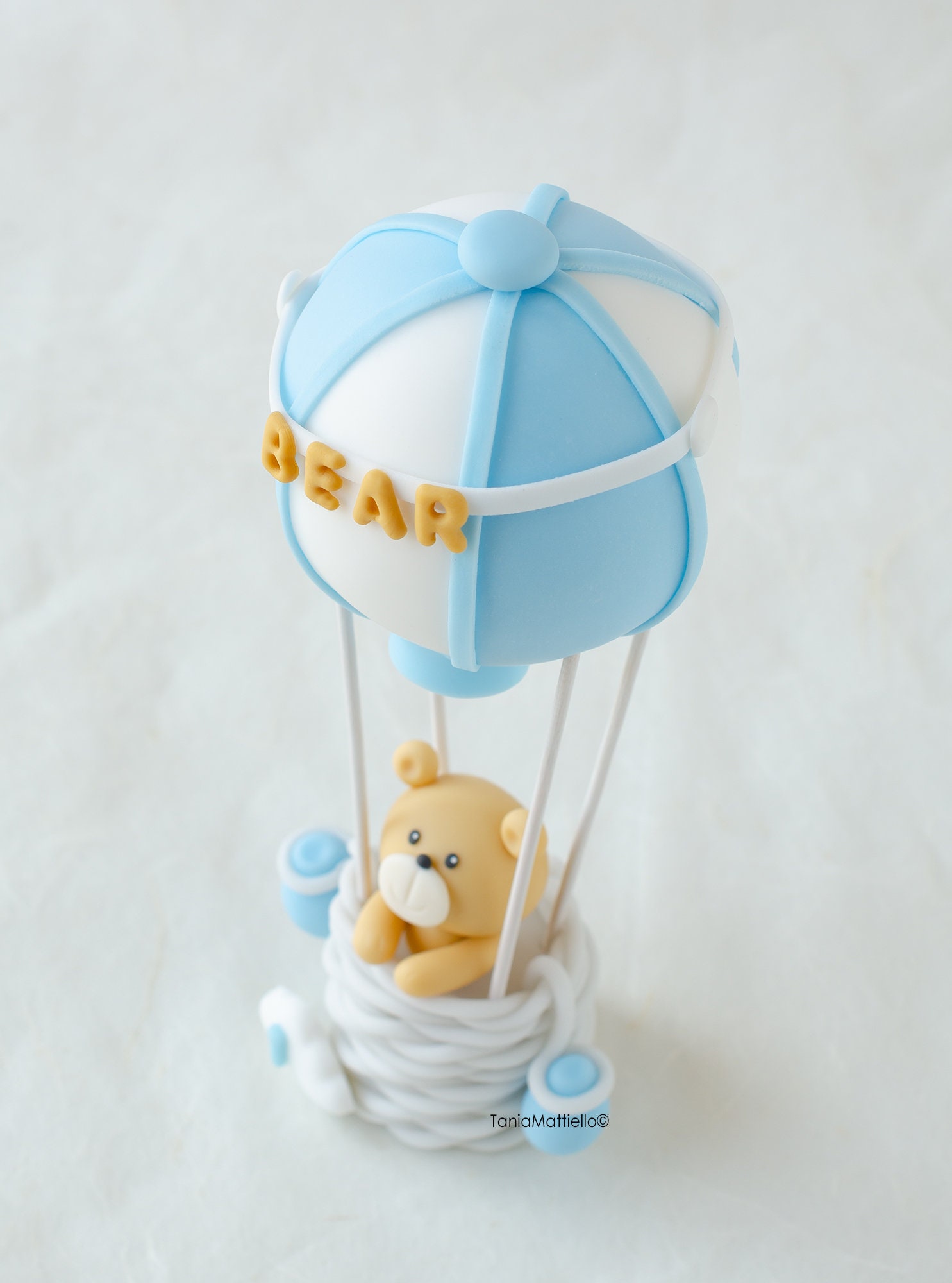 Teddy Bear in Hot Air Balloon Cake Topper Hot Air Balloon Etsy