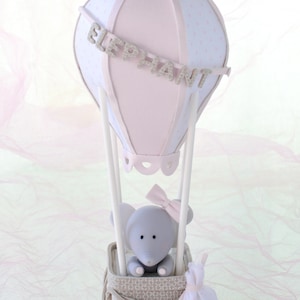 Elefante in Mongolfiera Cake Topper