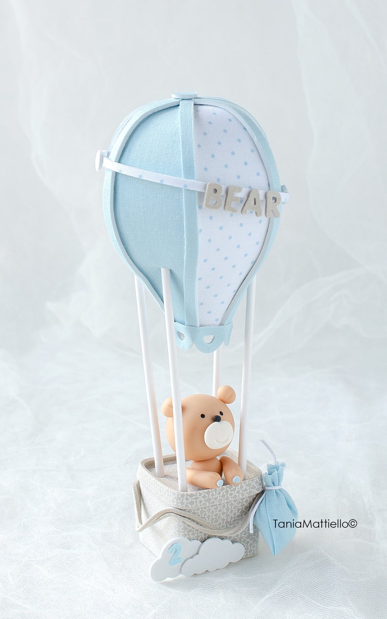 Bear in Hot Air Balloon Cake Topper Etsy