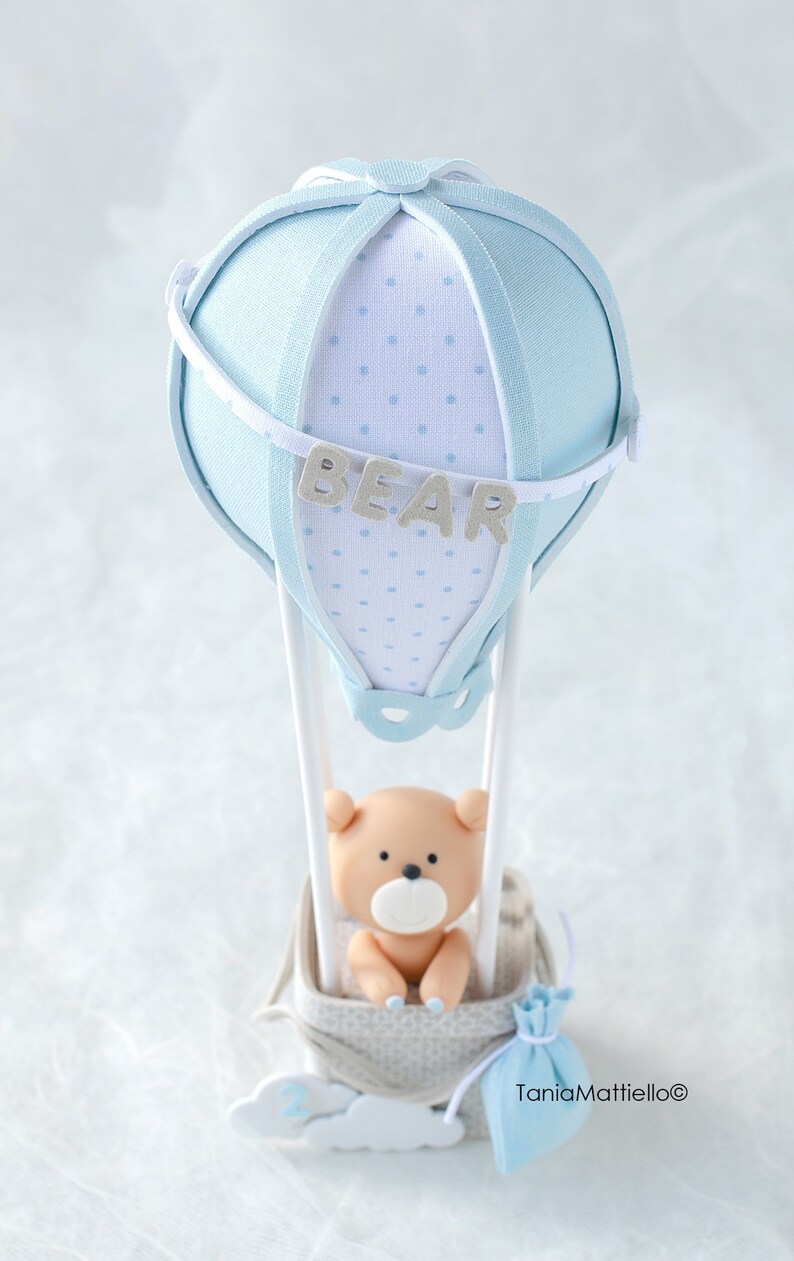Bear in Hot Air Balloon Cake Topper Etsy