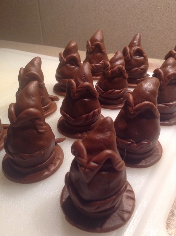 Cupcake toppers/ set of 12/ Sorting Hats/ Harry Potter Etsy