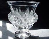 Lalique Dampierre Vase with Birds from France