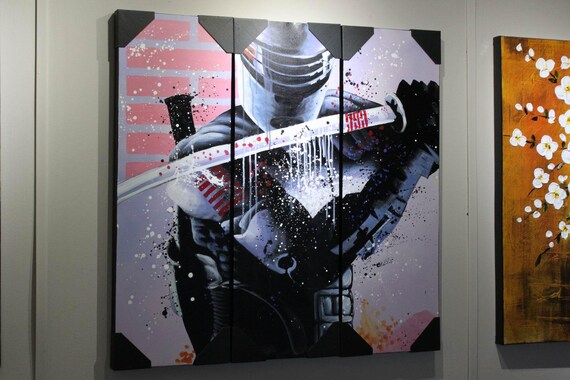 G I Joe Snake Eyes Fan Art Acrylic Oil Painting Movie Poster Etsy