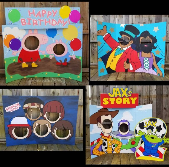 28x40 Hand Painted Trifold Display Board Birthday Etsy