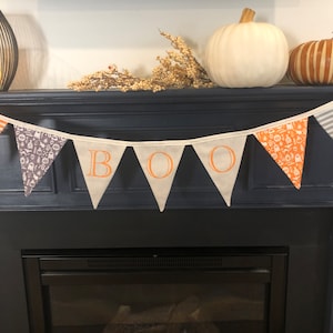 Halloween Boo Mantle Pennants