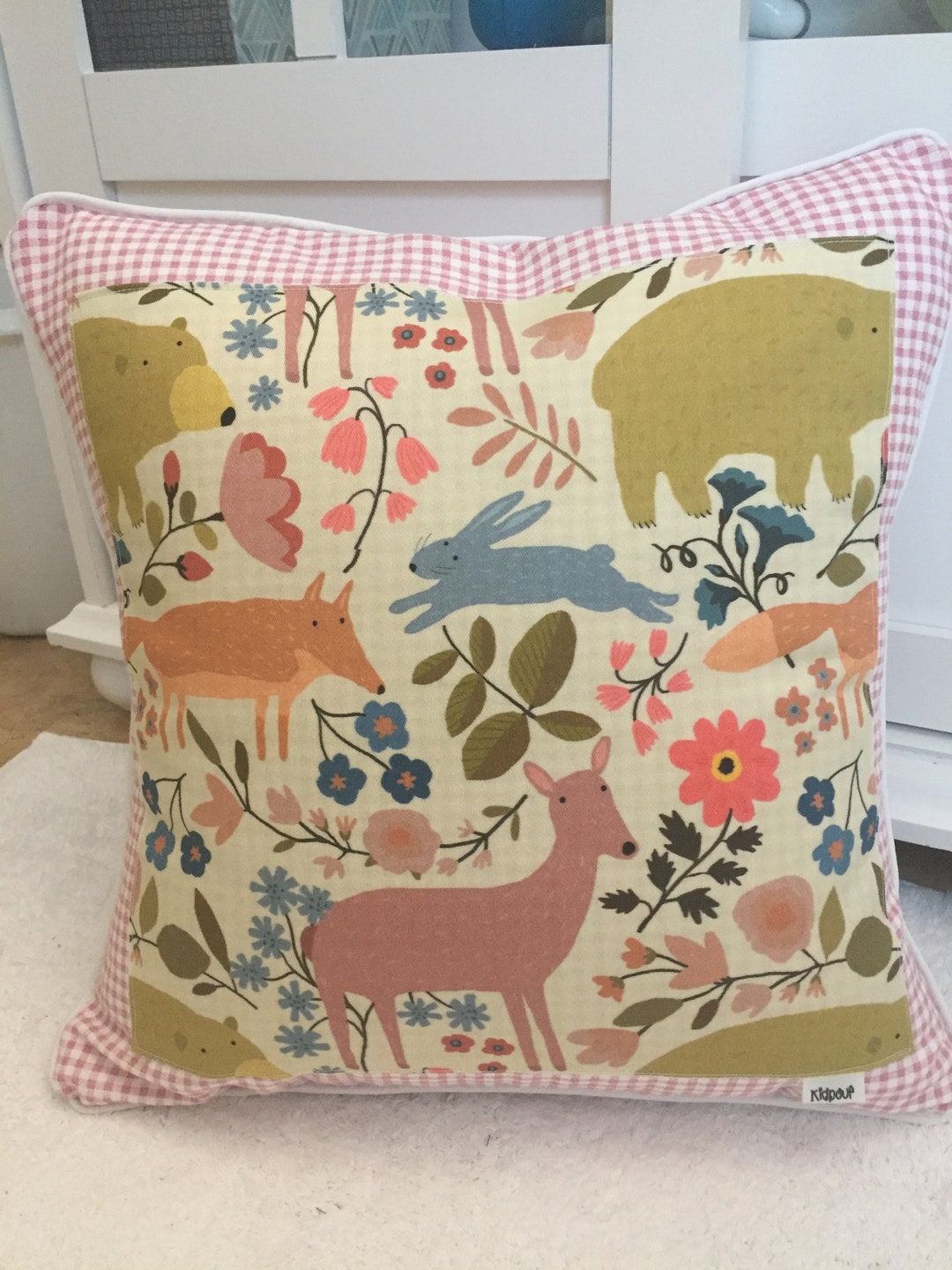 Woodland Animal Pillow Cover Etsy