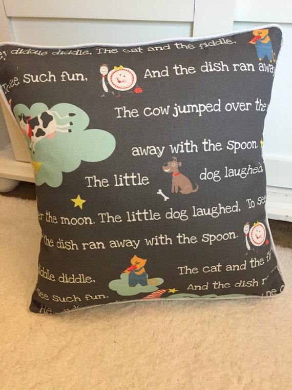 Nursery Rhyme Pillow Etsy