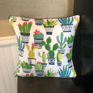 Colorful cacti pillow