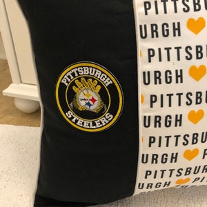 Black and Yellow Steelers Pillow