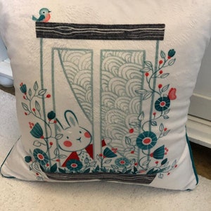 Soft Minky Easter Bunny pillow