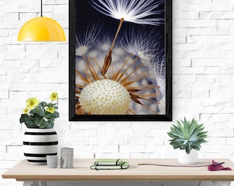 Dandelion Watercolor Print 8in x 10in - Sapphic home decor