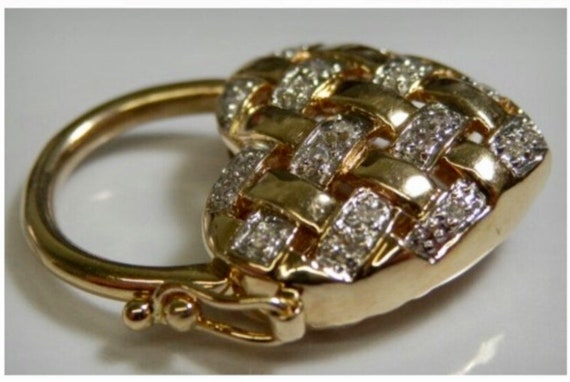 Diamond Heart Pendant, 9K Gold Bracelet Heart Padl
