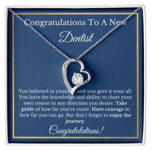 Regalo de graduación de dentista, regalo de graduación para dentista, regalo de collar de dentista nuevo para futuro dentista, oro