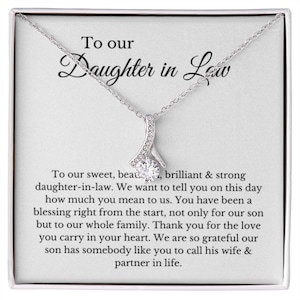 Pour notre belle-fille le jour du mariage, cadeau pour le dîner de répétition de sa future belle-fille pour la mariée de la part de la belle-mère et du beau-père