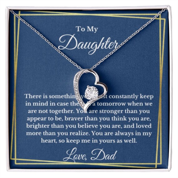 To My Daughter Necklace Father Daughter Necklace Father to