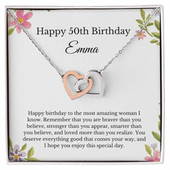 Personalized 50th Birthday Gift for Women 50th Birthday Etsy Canada