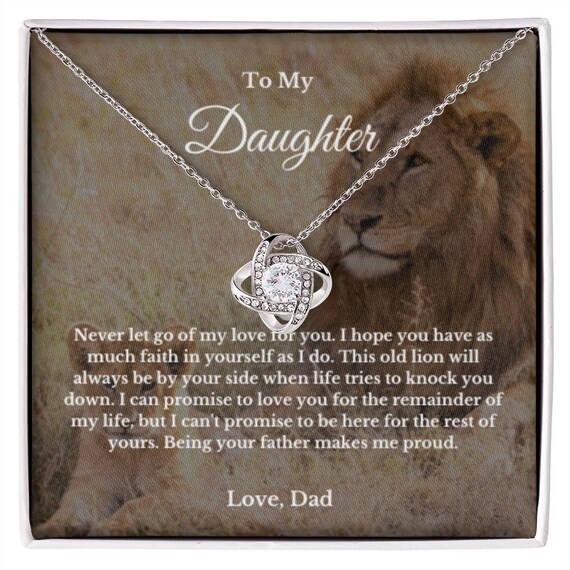 Daughter Necklace from Dad, Always Have Your Back Message Card Father –  Starcove Fashion