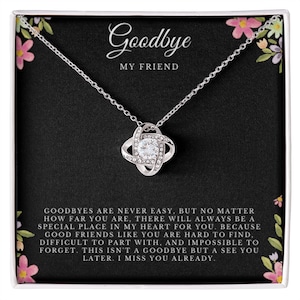 Best Friend Going Away Necklace, Gift for Friend, Moving Away Gift ,Farewell Gift Best Friend Goodbye Gift, Going Away Gift
