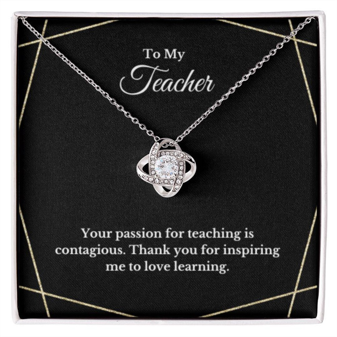 Teacher Gift Box, Teacher Jewelry, Message Card Gift, for Teacher, From ...