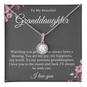 Esperanza eterna, collar para abuela y nieta, regalo para el abuelo, joyería para la nieta, tarjeta con mensaje