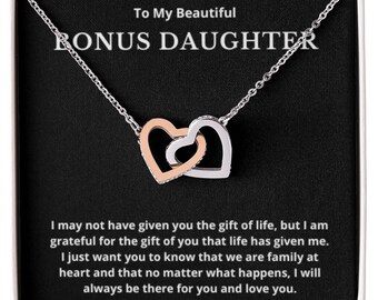 BONUS DAUGHTER gift for step daughter wedding gifts step daughter necklace gift to step daughter from bride groom stepmother BIRTHDAY gift