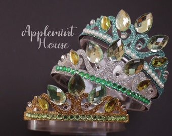 Frog Princess Crown, Birthday Princess Crown, Frog Princess Costume Headpiece, Gold Girl Crown Headband, Girl Headband, Kids Headband
